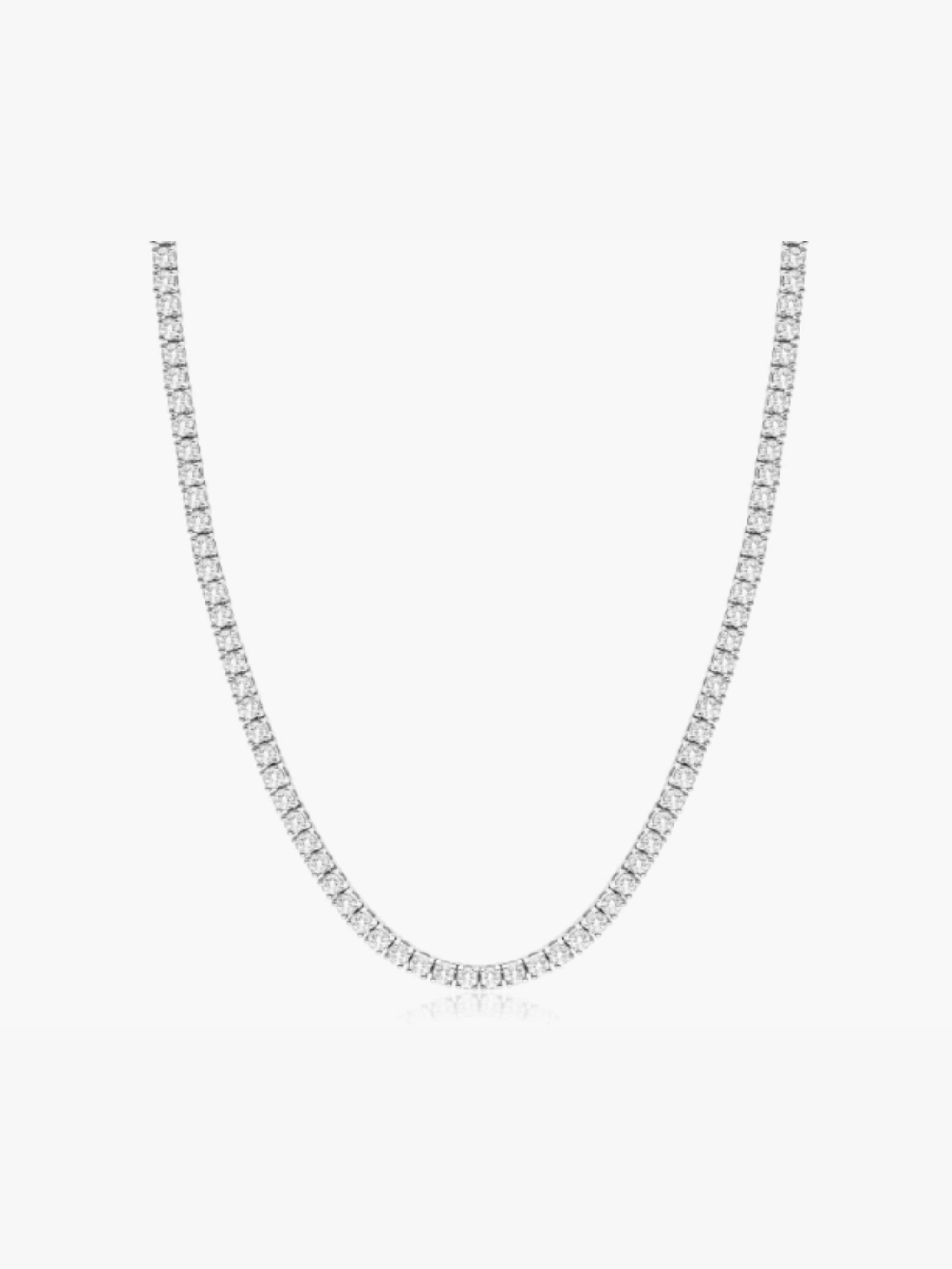 10K (W/Y) Lab Grown Straightline Necklace (20inches)  - DEF Color, VVS-VS Clarity