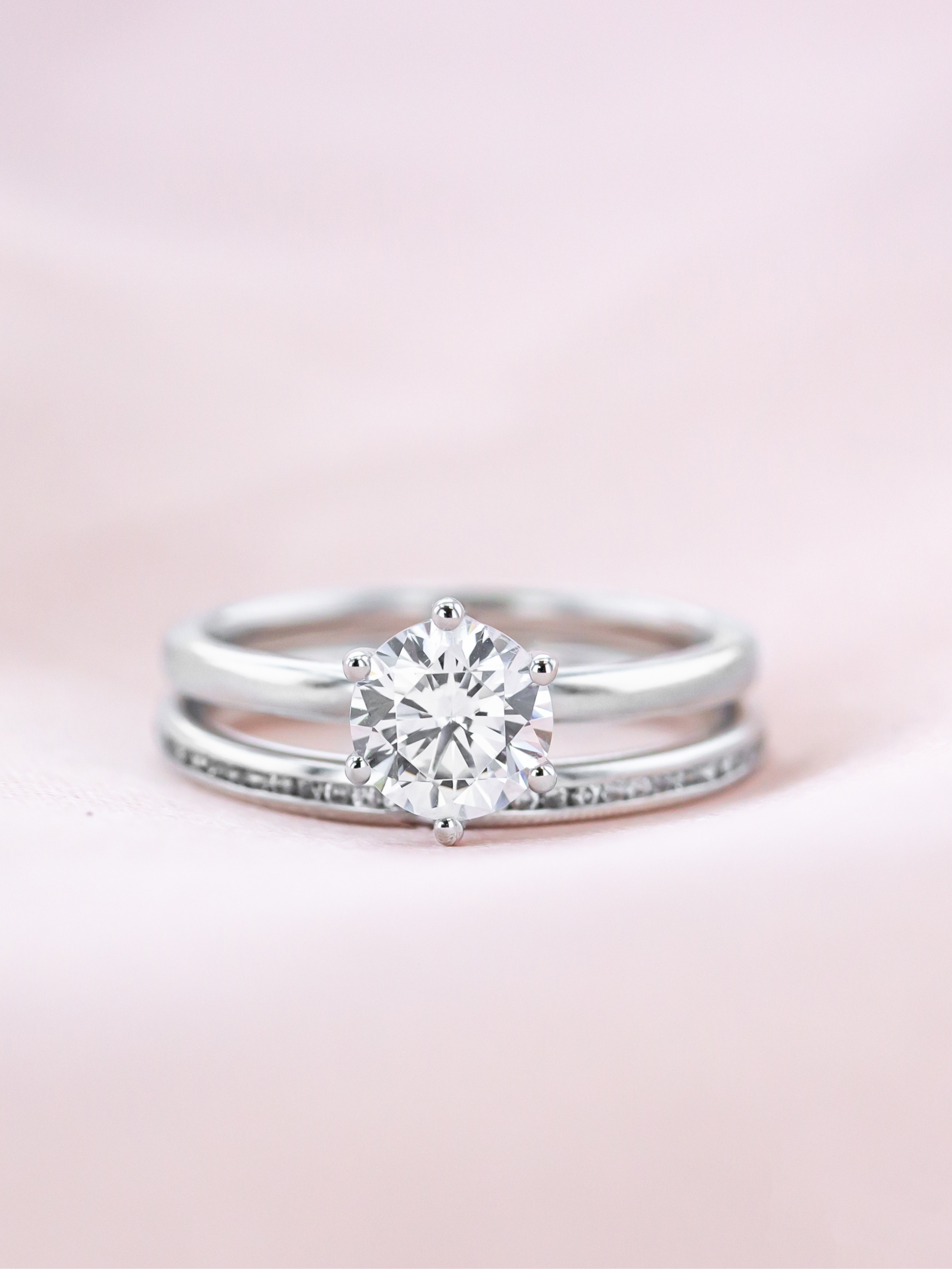 14K Lab Grown Round Diamond Solitaire Ring  - DEF Color, VVS-VS Clarity