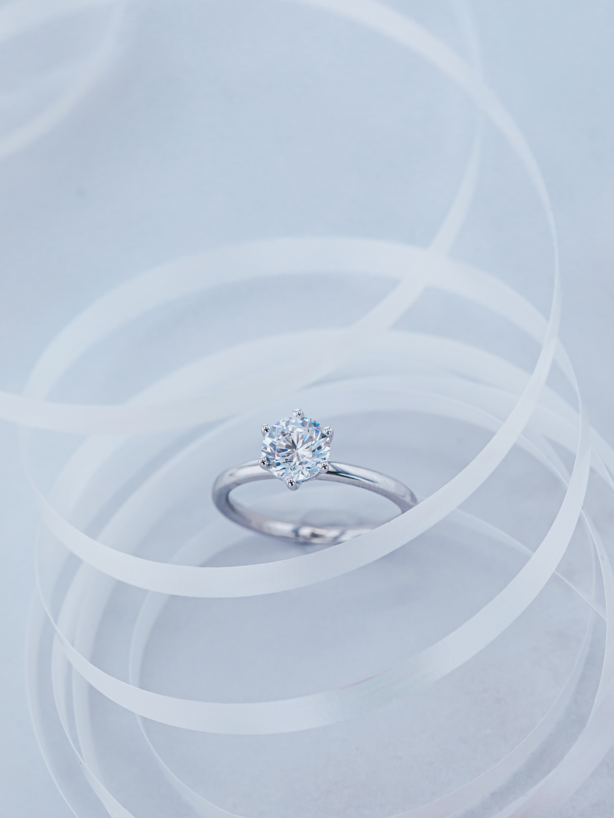 10k Lab Grown Round Diamond Solitaire Ring  - DEF Color, VVS-VS Clarity